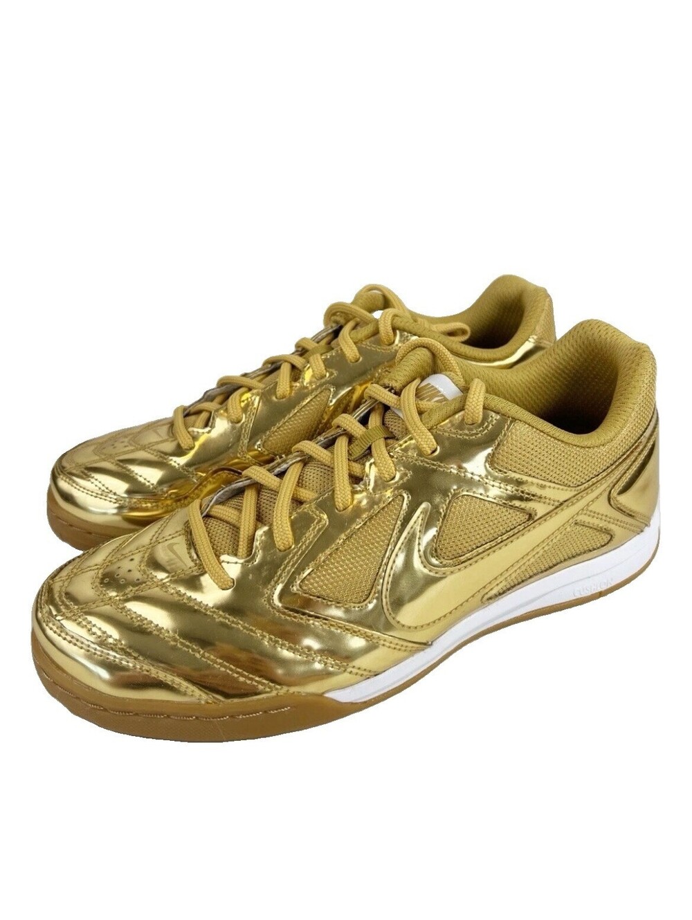 Size 7.5 Nike Gato LV8 Metallic Gold Gum Bottom Futbol Soccer Swoosh IB3566-700